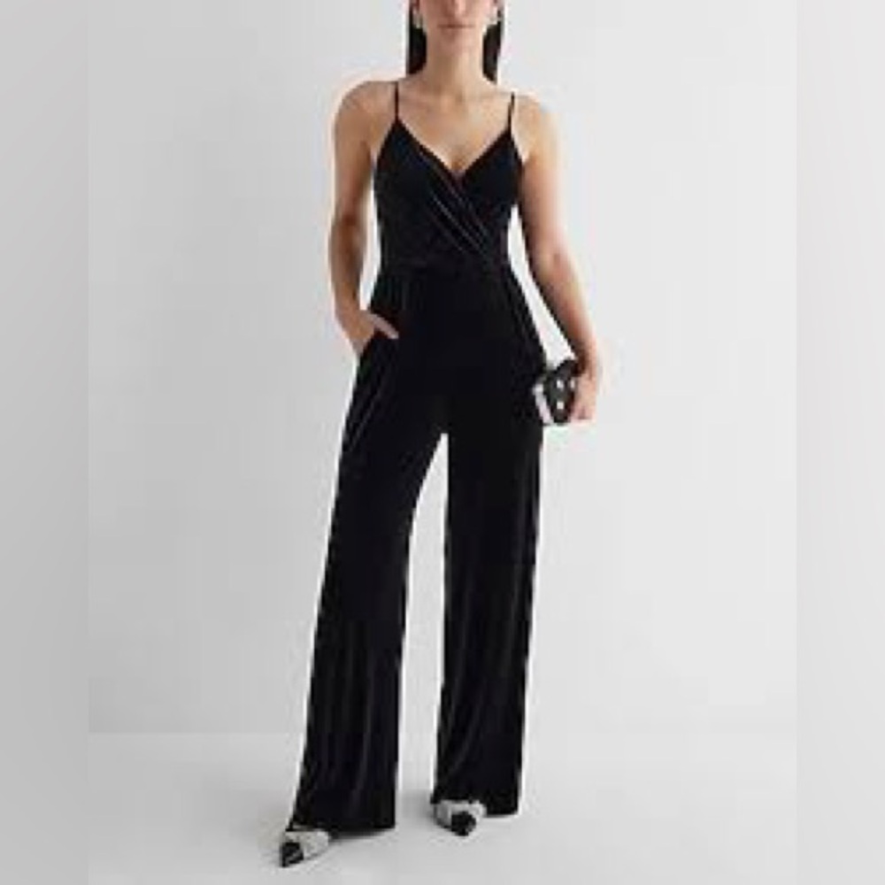 Express V-Neck Jumpsuit size small in black